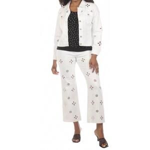 NEW AZI clarissa pearl jean in white